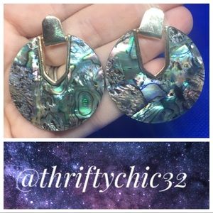 Mother of Pearl Circular Earrings